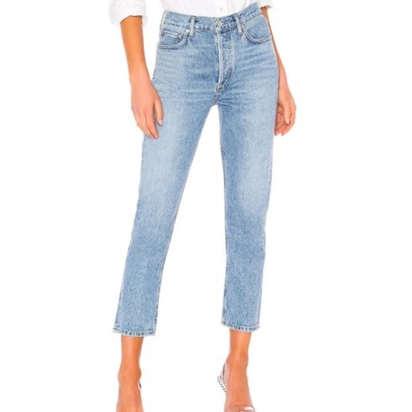 Agolde Light Blue Ankle Jeans - Picture 1 of 6